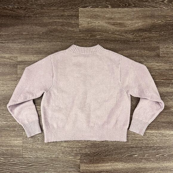 EUC AYR The Little Joy Organic Cotton Crewneck Sweater Purple Mist Size XL Fuzzy - Picture 6 of 14